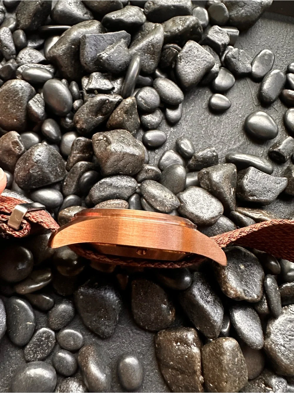 SeikoMod Solid Bronze Field Watch  with White Dial
